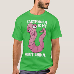 Camiseta Worm Farmer Spirit Animal Compost Vermelhos Wiggle