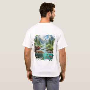 Camiseta Worn Calm   Castor no Córrego Natureza