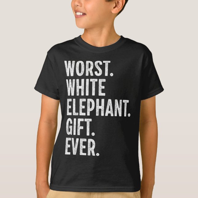 Camiseta Worst White Elephant Gift Ever Men Women Funny Chr (Frente)