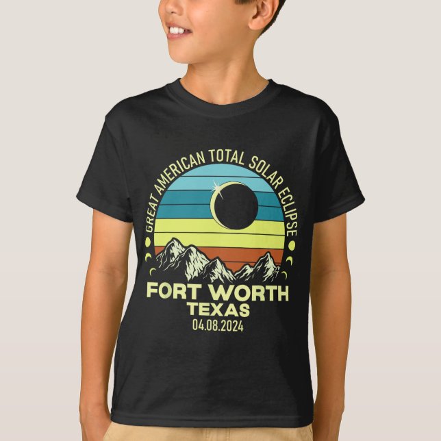 Camiseta Worth Texas Total Solar Eclipse 2024 (Frente)