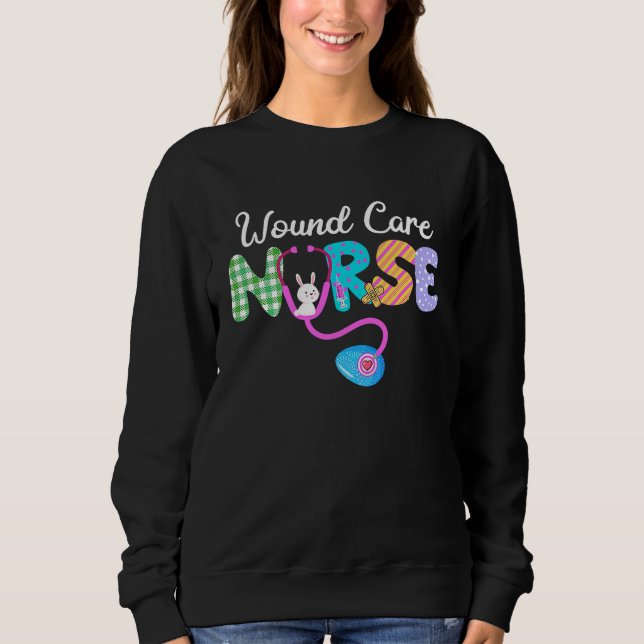 Camiseta Wound Care Nurse Plaid Love Stethoscope Nurse Bunn (Frente)