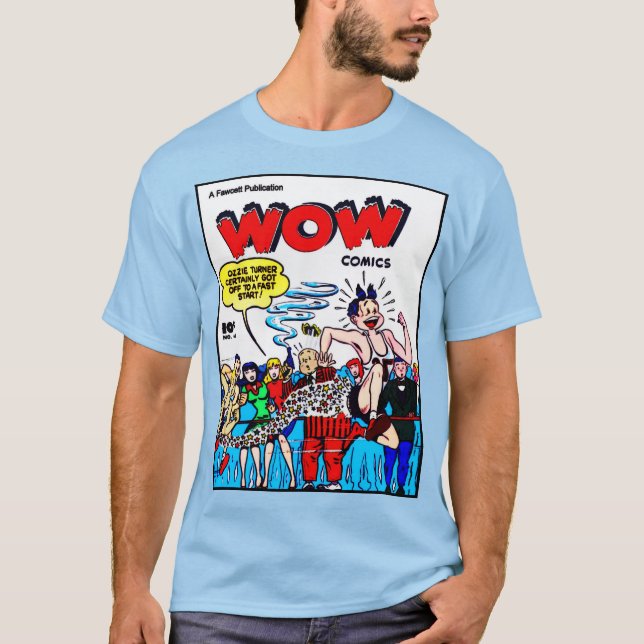 Camiseta WOW Comics dos anos 40  (Frente)