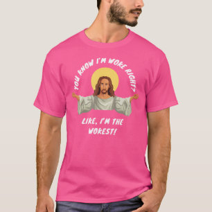 Camiseta Wown Jesus Funny Christian Parody Sátira Religiosa