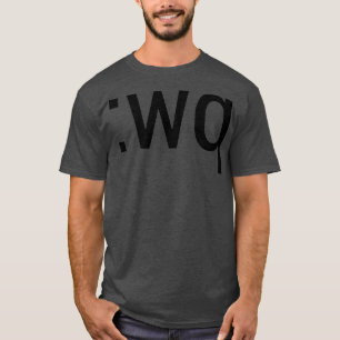 Camiseta wq Como sair do Design de texto preto do editor Vi