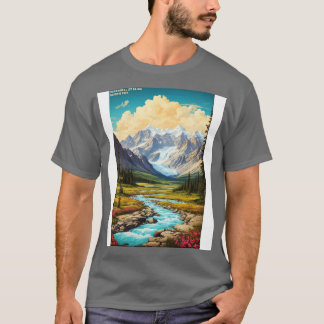 Camiseta Wrangell Rua Elias National Park Alaska USA Vintag