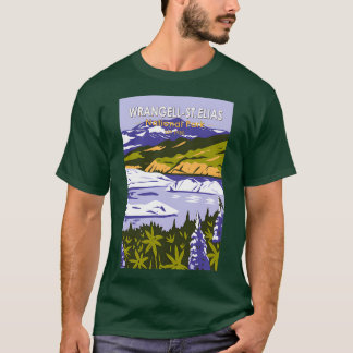 Camiseta Wrangell Rua Elias National Park Nizina Lake Alask