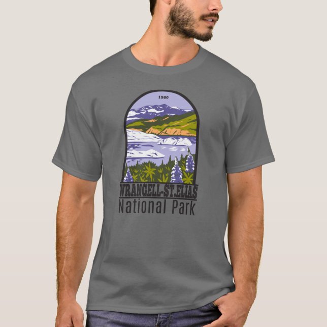 Camiseta Wrangell Rua Elias National Park Nizina Lake Alask (Frente)