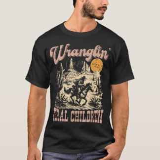 Camiseta Wranglin' Feral Children Raccoon 90S Western