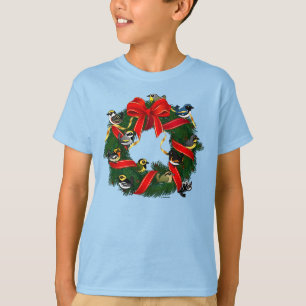 Camiseta Wreath de Natal Birdorable Warblers