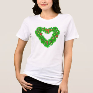 Camiseta Wreath do Coração de Natal