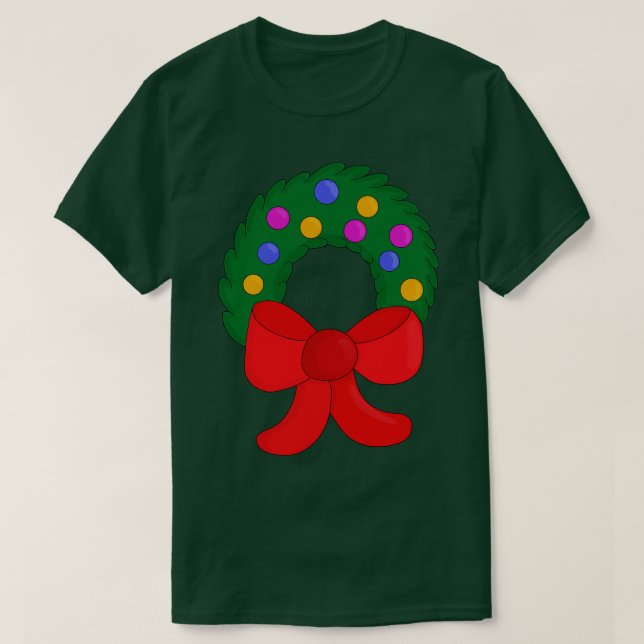 Camiseta Wreath Natal (Frente do Design)