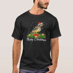 Camiseta Wren Bird Matando Santa Hat Wren Natal