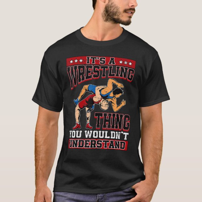 Camiseta Wrestler Luta Pro Wrestler Ideias Boys Mens (Frente)