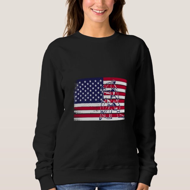 Camiseta Wrestling American USA Flag Wrestling Wrestling Fa (Frente)