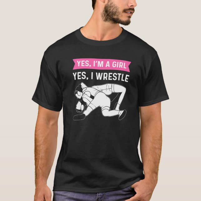 Camiseta Wrestling Female Wrestler Girl Wrestling (Frente)