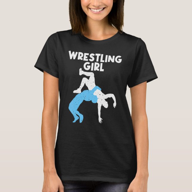Camiseta Wrestling For Wrestler Girls Kids Wrestling (Frente)