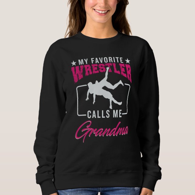 Camiseta Wrestling Grandma Nana  Wrestler Fighter Support F (Frente)