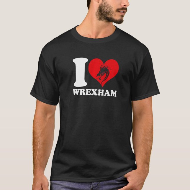 Camiseta Wrexham Wales  Welsh I Love Wrexham  Wrexham  2 (Frente)