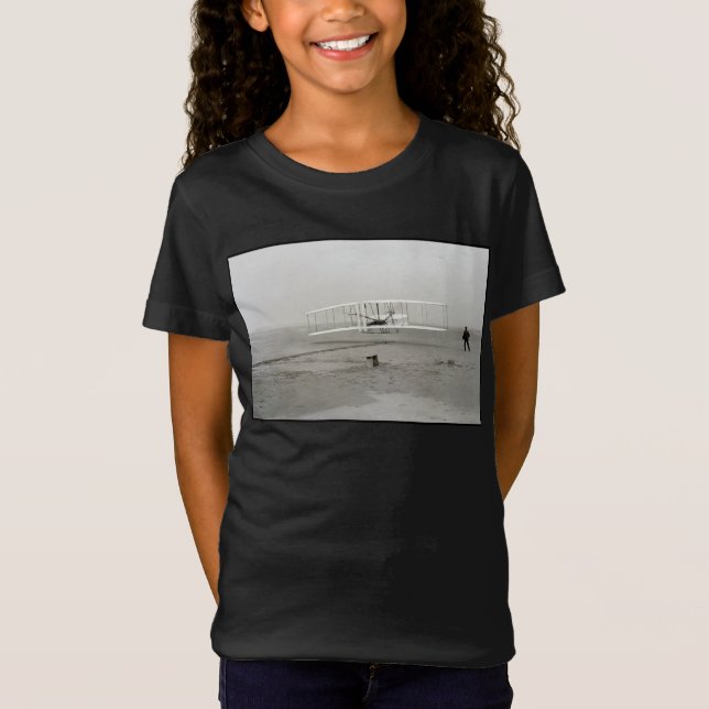 Camiseta Wright Brothers Flyer First Plane Flight Aviation (Frente)