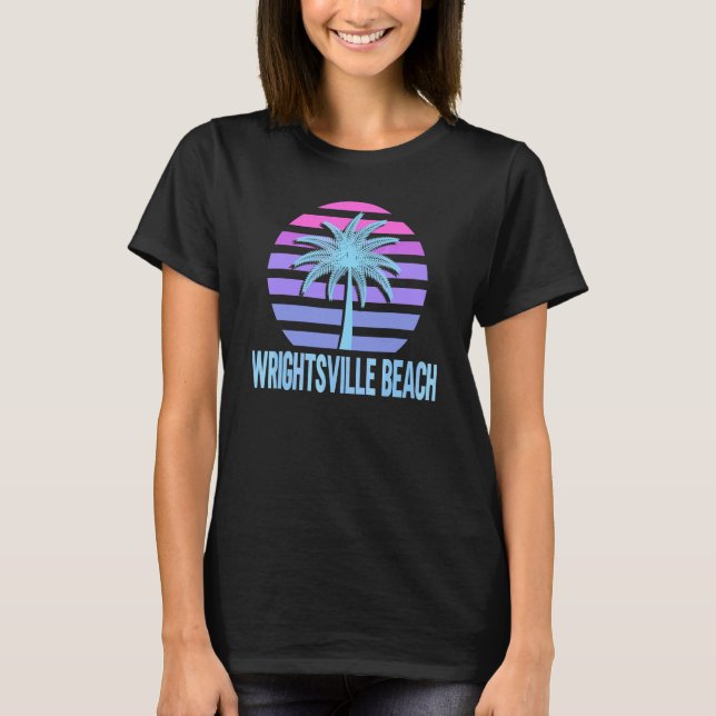 Camiseta Wright tsville Beach Vacation Vaporwave Aestética  (Frente)