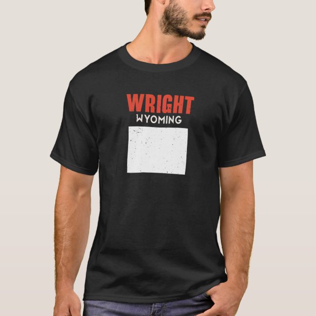 Camiseta Wright Wyoming EUA Estado América Viagem Wyomingit (Frente)