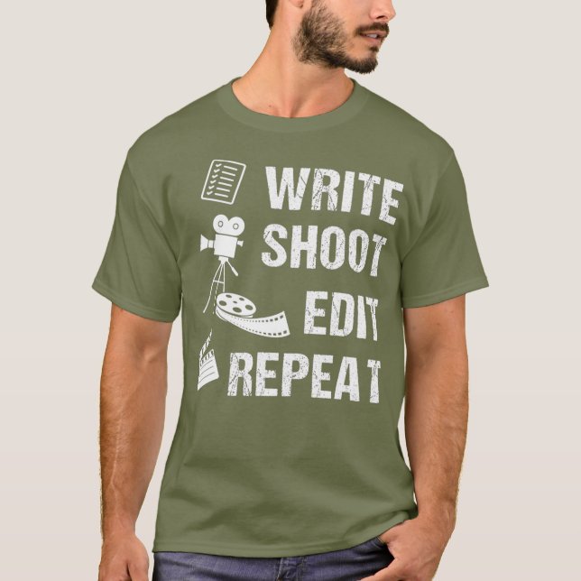 Camiseta Write Shoot Edit Repeat Movie Mmaker _1_nxpl (Frente)
