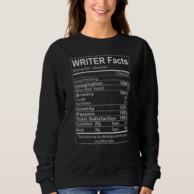 Camiseta Writer Facts Write Author Writing Book (Frente)