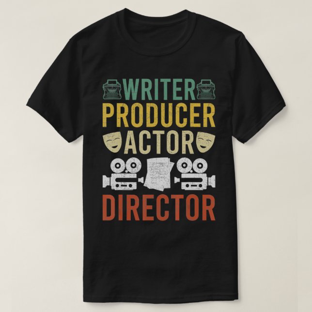 Camiseta Writer Producer Actor Director Filmmaker Actress b (Frente do Design)