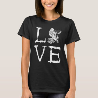 Camiseta Writer Raven Love Book  Reading Novel Writing