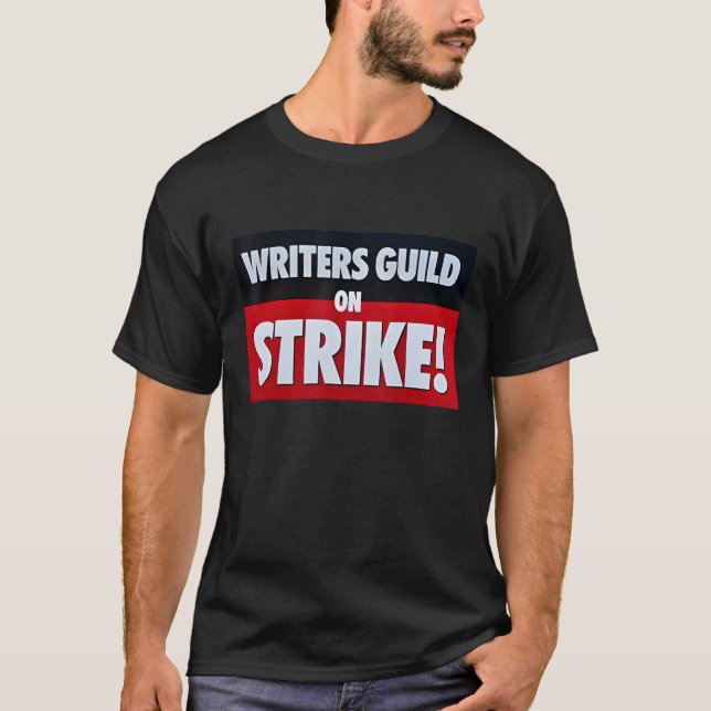 Camiseta Writers Guild Of America On Strike Anti AI Chatbot (Frente)