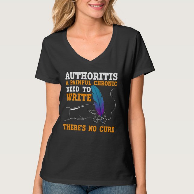 Camiseta Writing BACKPRINT For Authors And Writers 2 (Frente)
