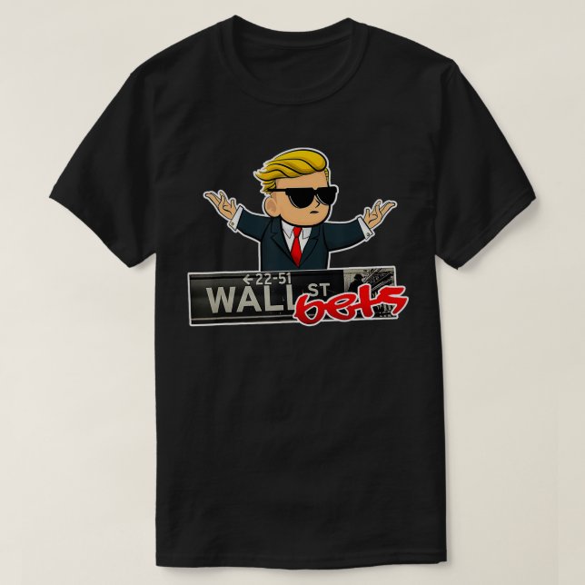 Camiseta WSB WallStreetBets Stock Trading Aviso de Investim (Frente do Design)