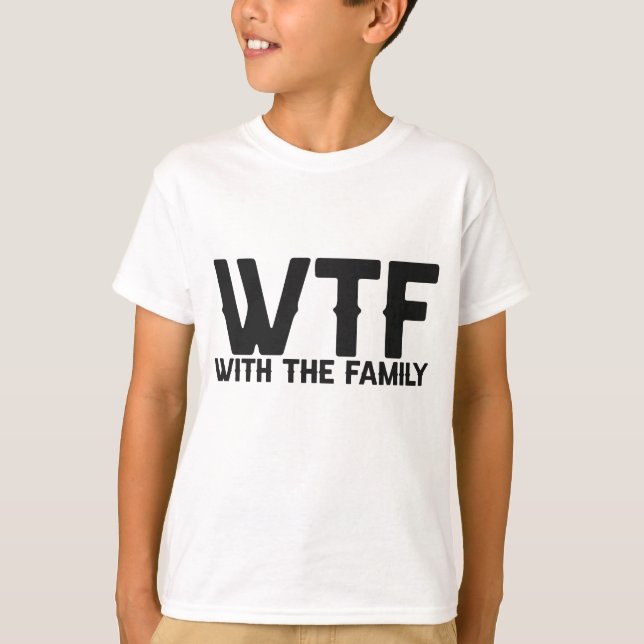 Camiseta WTF Com A Família Engraçada De Férias De Verão (Frente)