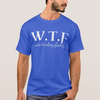 Camiseta wtf natal engraçado slogan de vinho de Natal