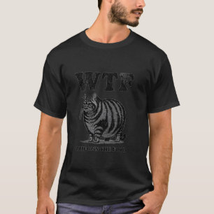 Camiseta WTF Onde Está A Comida Amantes de Gatos Fofinhos