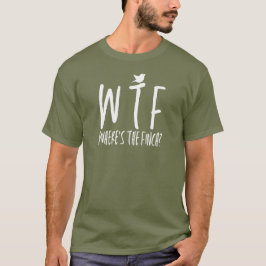 Camiseta WTF Onde está o Nerd de pássaros de aposentadoria