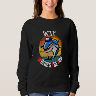 Camiseta WTF Onde está o pescador Bass Reel Funny Fis