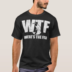 Camiseta Wtf Onde Estão Os Peixes Engraçados Dando Gordura