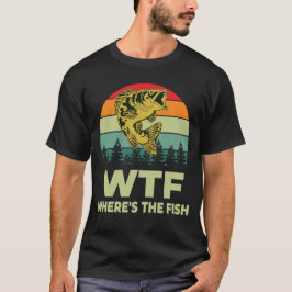 Camiseta WTF Onde O Presente De Sobrevivente De Pesca Engra