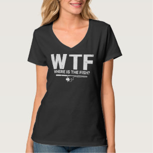 Camiseta Wtf Onde Se Encontra O Peixe De Pesca Do Gelo