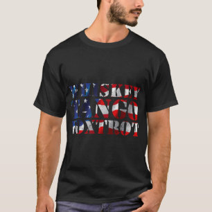 Camiseta Wtf Whiskey Tango Foxtrot - Bandeira Americana