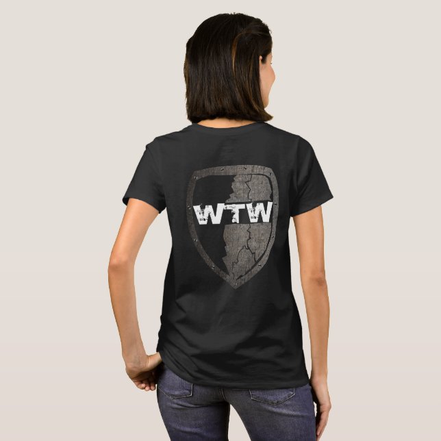 Camiseta WTW Shield - Digno de Visto (Parte Traseira Completa)