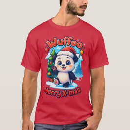Camiseta Wuffoo Poppi Merry Natal Kawaii 3D Feriado