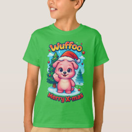 Camiseta Wuffoo Shelly Merry X-mas Kawaii 3D Holiday