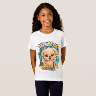 Camiseta Wuffoo Starssie Kawaii Cachorrinho Ilha Tropical