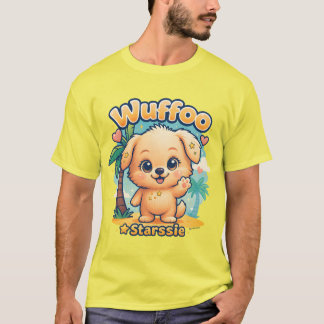 Camiseta Wuffoo Starssie Kawaii Puppy Tropical Island tee