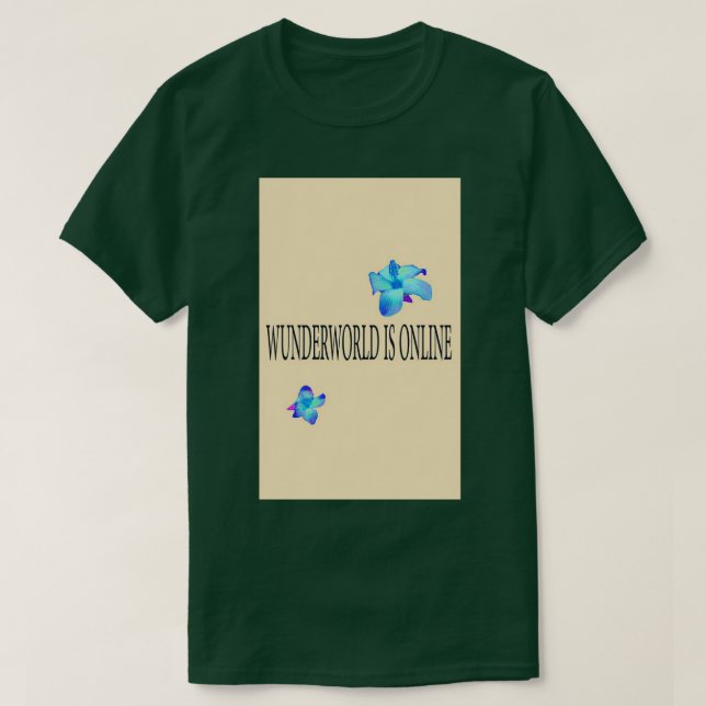 Camiseta wunderworld está online Blue flower edition MERCH  (Frente do Design)