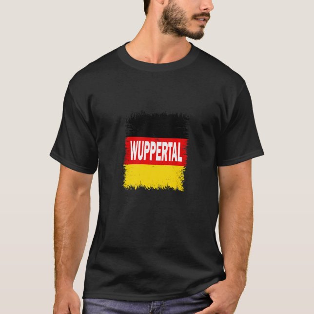 Camiseta Wuppertal  Germany With German Flag (Frente)