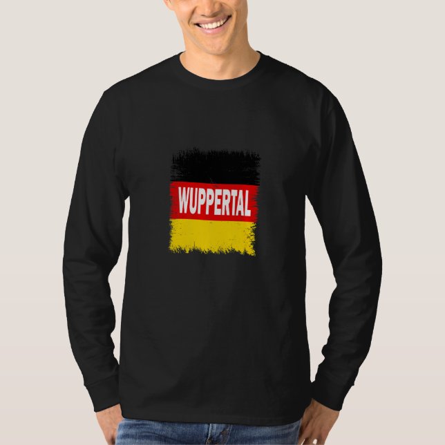 Camiseta Wuppertal  Germany With German Flag (Frente)