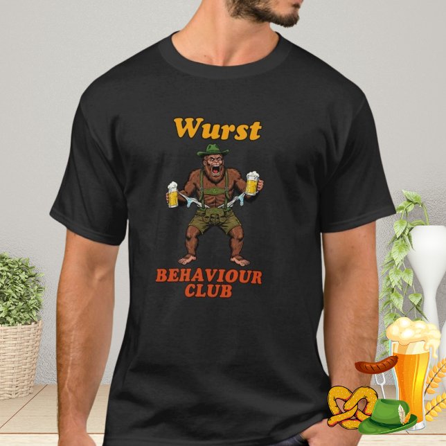 Camiseta Wurst Behaviour Club para Oktoberfest e Bigfoot (Criador carregado)